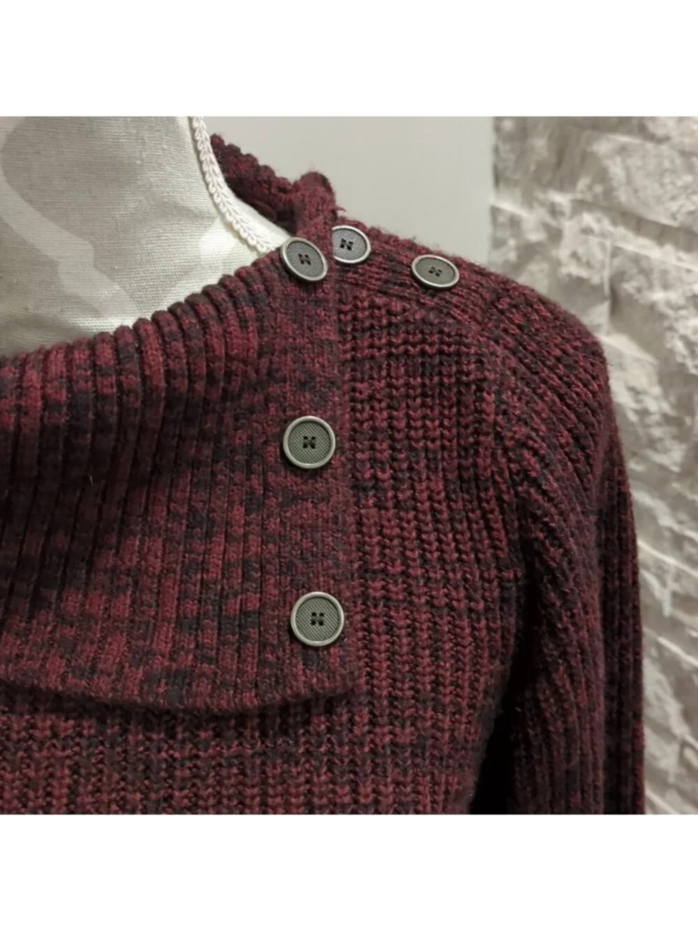 Style & co envelope neck robbed knit sweater